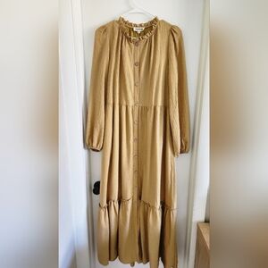 Mustard Tan Maxi Dress